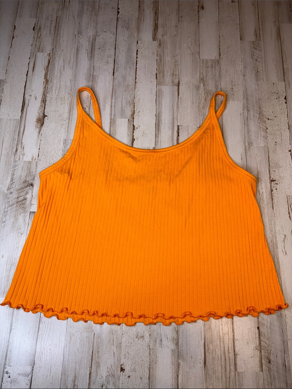 Old Navy Crop Orange Ribbed Cami Tank Top Plus Size 3X